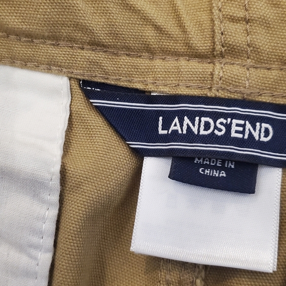 Lands' End Men's Khaki Cargo Shorts sz 16H - Picture 2 of 4